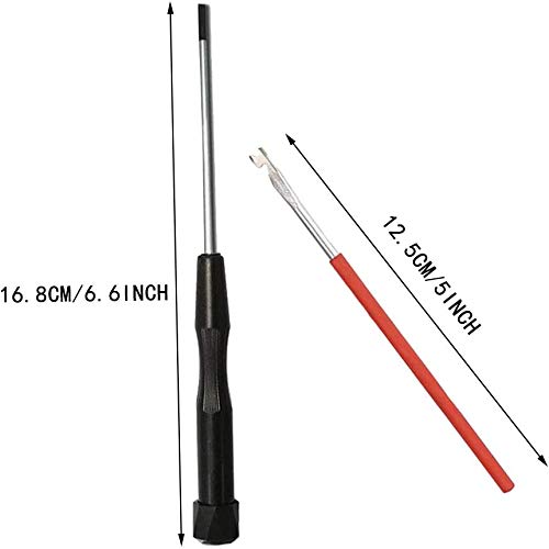 Jiayouy 6Pcs Durable Woodwind Instrument Repair Tool Steel Spring Hook Screwdriver Reverse Tweezers Trimming Tools Set for Sax C